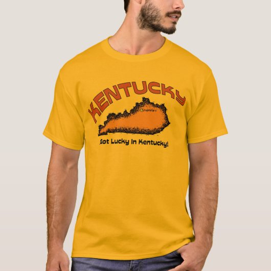 Kentucky KY US Motto ~ Ik heb geluk in Kentucky T-shirt (Voorkant)