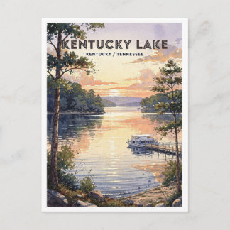 Kentucky Lake Kentucky Tennessee Vintage Reis Post Briefkaart