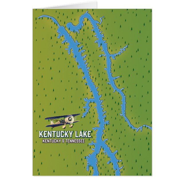 Kentucky Lake USA-kaart (Voorkant)