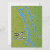 Kentucky Lake USA-kaart (Achterkant)