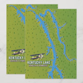 Kentucky Lake USA-kaart (Voorkant / Achterkant)
