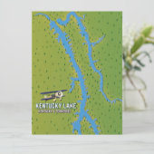 Kentucky Lake USA-kaart (Staand voorkant)