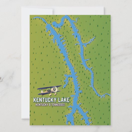 Kentucky Lake USA-kaart (Voorkant)