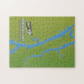 Kentucky Lake USA Kaart Legpuzzel (Horizontaal)