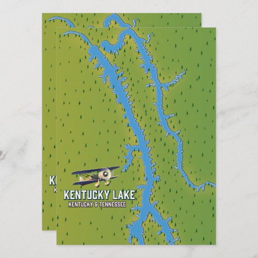Kentucky Lake USA MAp (Voorkant / Achterkant)