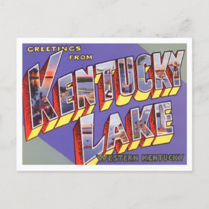 Kentucky Lake Vintage Big Letters Briefkaart