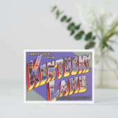 Kentucky Lake Vintage Big Letters Briefkaart (Staand voorkant)