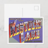 Kentucky Lake Vintage Big Letters Briefkaart (Voorkant / Achterkant)