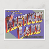Kentucky Lake Vintage Big Letters Briefkaart (Voorkant)