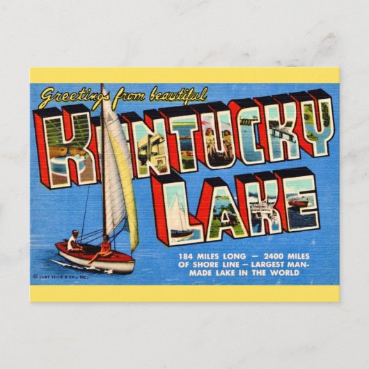 Kentucky Lake Wenskaart Briefkaart (Voorkant)