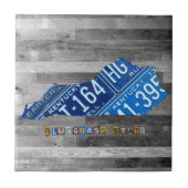 Kentucky Licence Bord Map keramische tapijten Tegeltje (Voorkant)