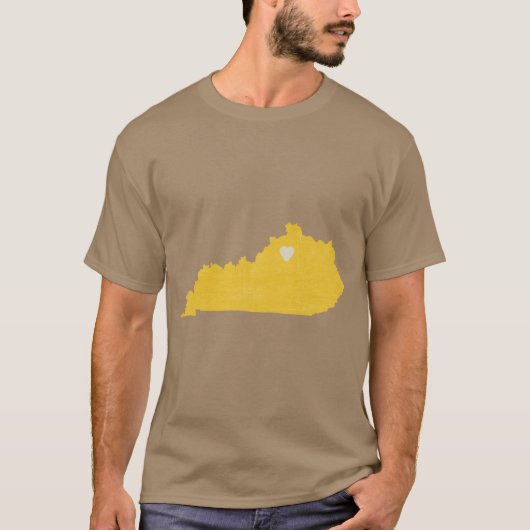 Kentucky Liefde in Geel Oversized T-shirt (Voorkant)