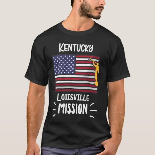Kentucky Louisville Mormon LDS Mission Missionary T-shirt (Voorkant)