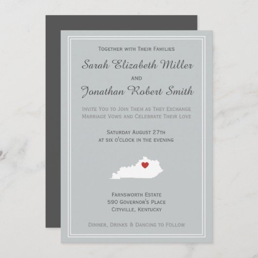 Kentucky Love - Weddenschap Kaart (Voorkant / Achterkant)