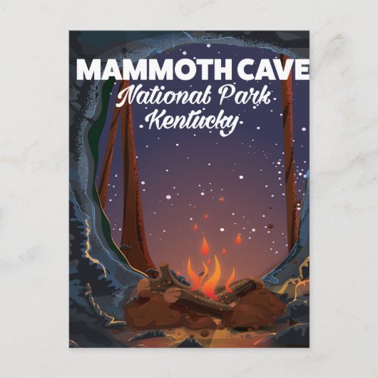 Kentucky Mammoth cave-reisposter Briefkaart (Voorkant)