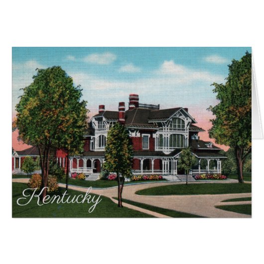 Kentucky Mansion Blank Folded Kaart (Voorkant Horizontaal)