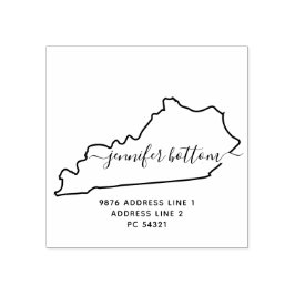 Kentucky map Familie-retouradres Rubberstempel