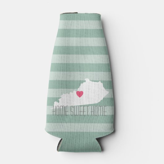 Kentucky Map Home State Love met Custom Heart Flesjeskoeler (Voorkant)