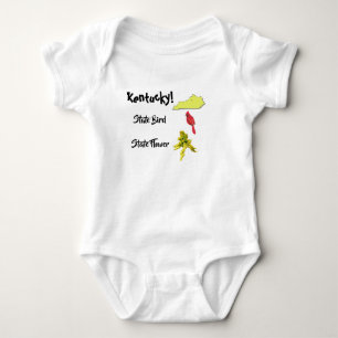 Kentucky Map State Bird & Flower Romper