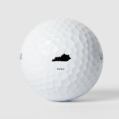 Kentucky Map - Zwarte en Witte Modern Kentucky Map Golfballen (Voorkant)