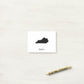 Kentucky Map - Zwarte en Witte Modern Kentucky Map Post-it® Notes (Op bureau)