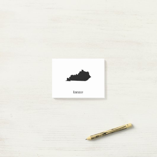 Kentucky Map - Zwarte en Witte Modern Kentucky Map Post-it® Notes (Op bureau)