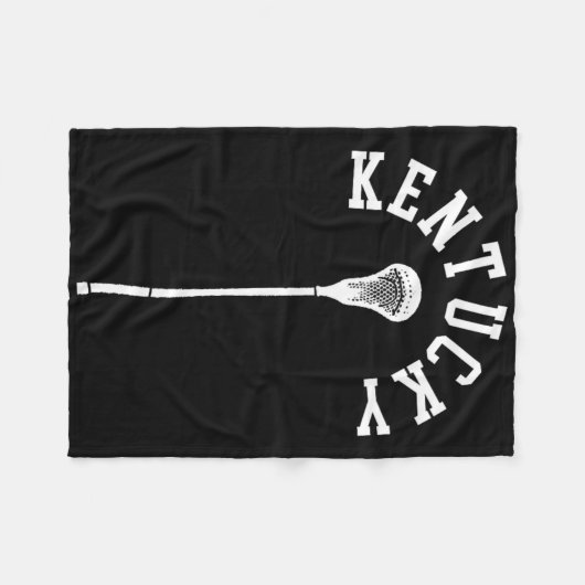 Kentucky Minimalistische Verticale Lacrosse Stick Fleece Deken (Voorkant (Horizontaal))
