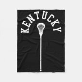 Kentucky Minimalistische Verticale Lacrosse Stick Fleece Deken (Voorkant)