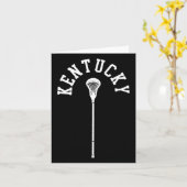 Kentucky Minimalistische Verticale Lacrosse Stick  Kaart (Gele Bloem)