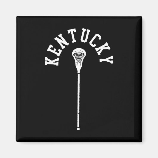 Kentucky Minimalistische Verticale Lacrosse Stick  Magneet (Voorkant)