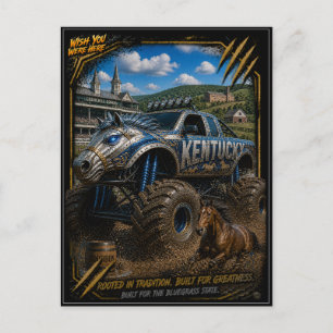 Kentucky Monster Truck Off-Road Kunst Briefkaart