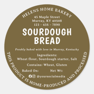 Kentucky Mosterd Bruin Sourdough Brood Label