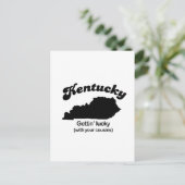 Kentucky Motto - Gettin Lucky Briefkaart (Staand voorkant)