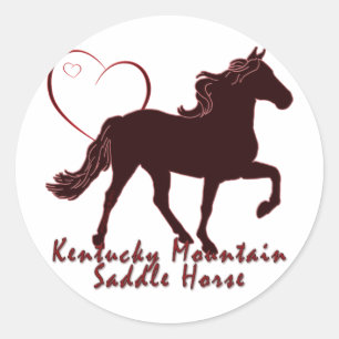 Kentucky Mountain zadel Paard Harten Ronde Sticker