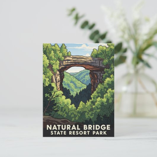 Kentucky Natural Bridge State Resort Park Reizen Briefkaart (Staand voorkant)