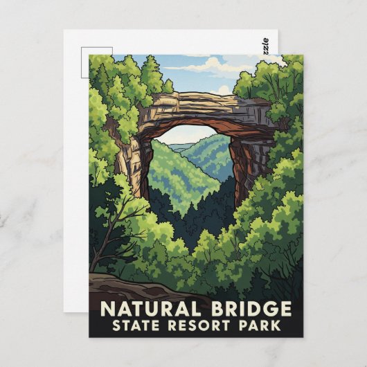 Kentucky Natural Bridge State Resort Park Reizen Briefkaart (Voorkant / Achterkant)
