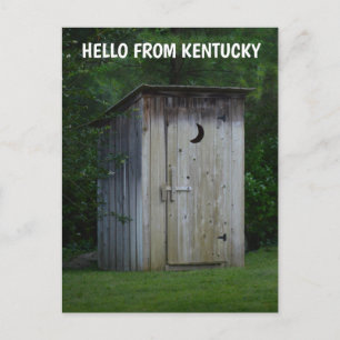 KENTUCKY OUTHOUSE FOTOGRAFIE briefkaart