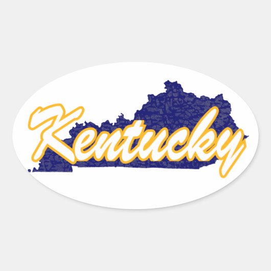 Kentucky Ovale Sticker (Voorkant)
