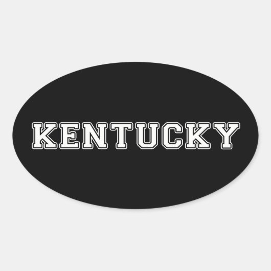 Kentucky Ovale Sticker (Voorkant)