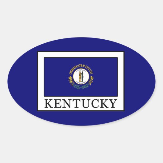 Kentucky Ovale Sticker (Voorkant)