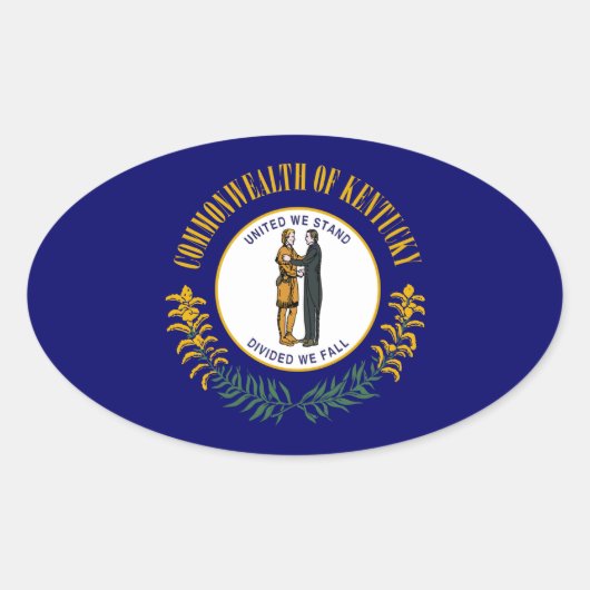 Kentucky Ovale Sticker (Voorkant)