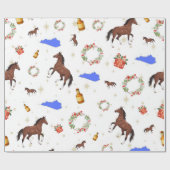 Kentucky Paard Kerst Inpakpapier (Vlak)