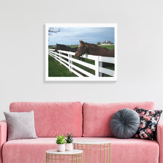 Kentucky Paard Land Canvas Afdruk (Insitu (Woonkamer))