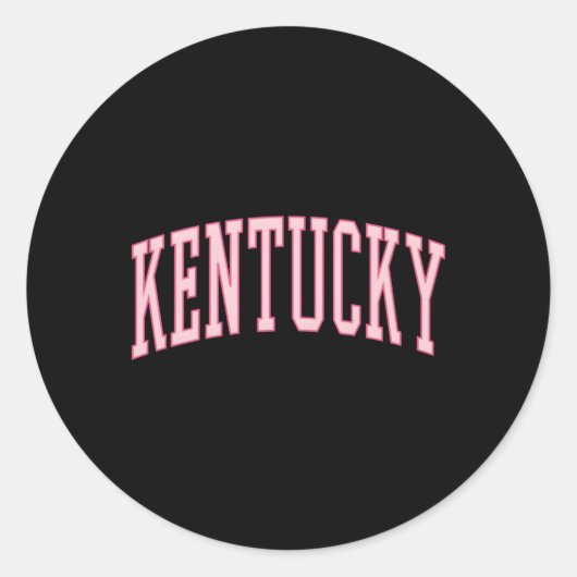 Kentucky Preppy K Ronde Sticker (Voorkant)
