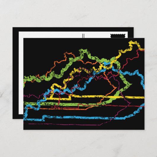 kentucky pride blur briefkaart (Voorkant / Achterkant)