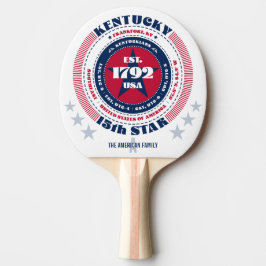 Kentucky Pride Circular Typography Monogram Tafeltennisbatje