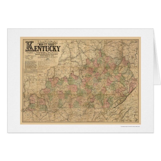Kentucky Railroad Map 1863 (Voorkant Horizontaal)