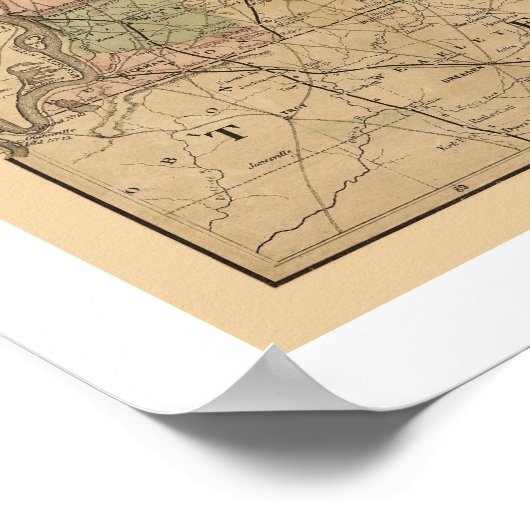 Kentucky Railroad Map 1863 Poster (Hoek)