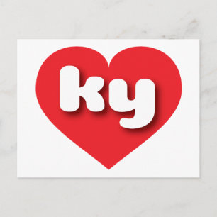 Kentucky red hart - Ik hou van ky Briefkaart