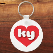 Kentucky red hart - Ik hou van ky Sleutelhanger (Voorkant)